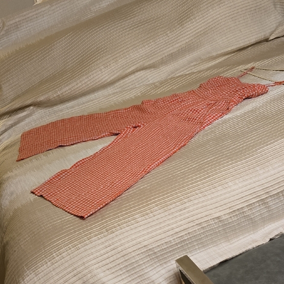 J. Crew Red and Gray Gingham Jumpsuit - Picture 15 of 16